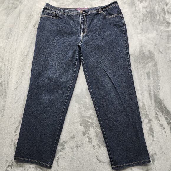 Gloria Vanderbilt Jeans Womens 20W Blue Amanda High Rise Slim Leg Stretch Denim - Picture 1 of 16